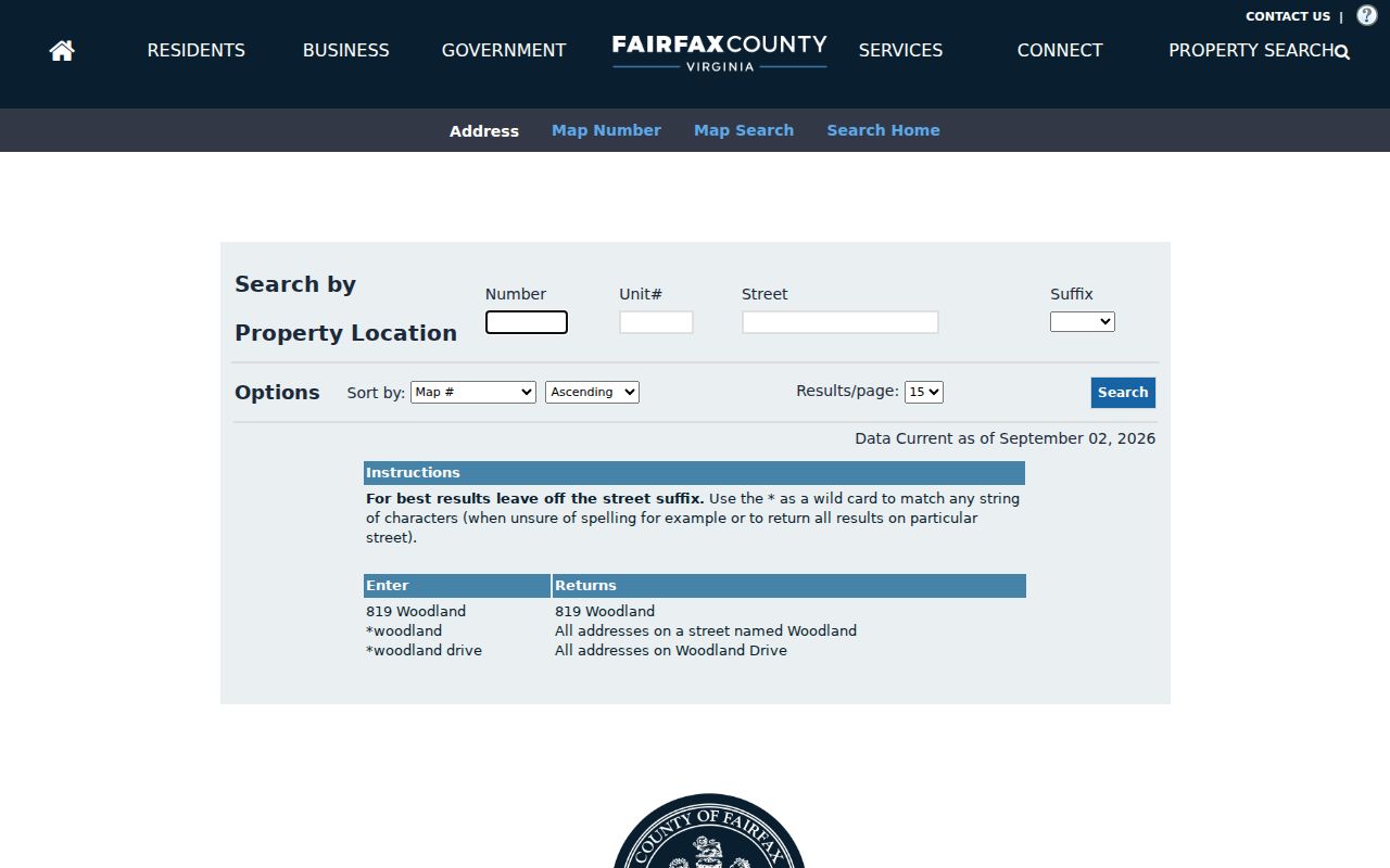 McLean residents directory iCare address search fields