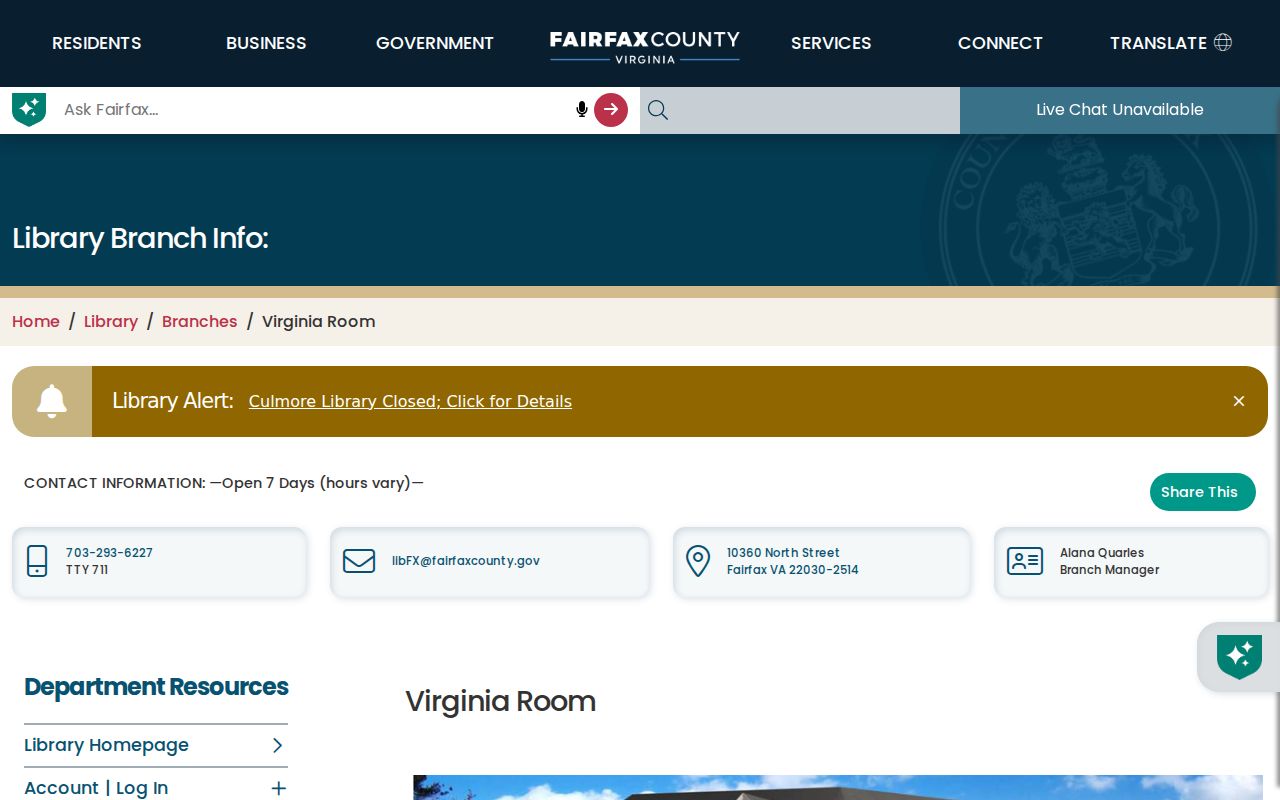 McLean city directory research at the Fairfax County Virginia Room