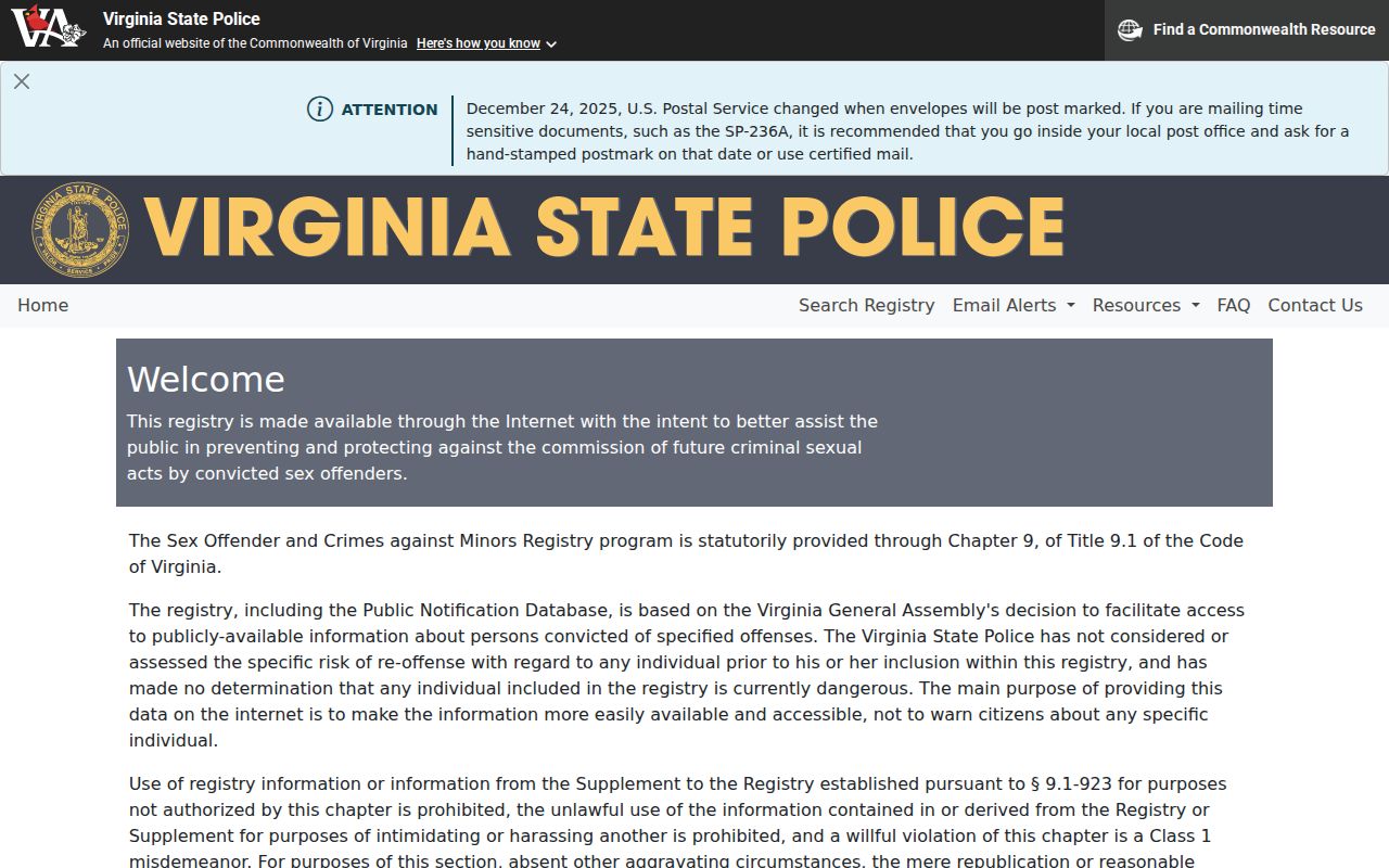 McLean neighbors Virginia offender registry neighborhood search